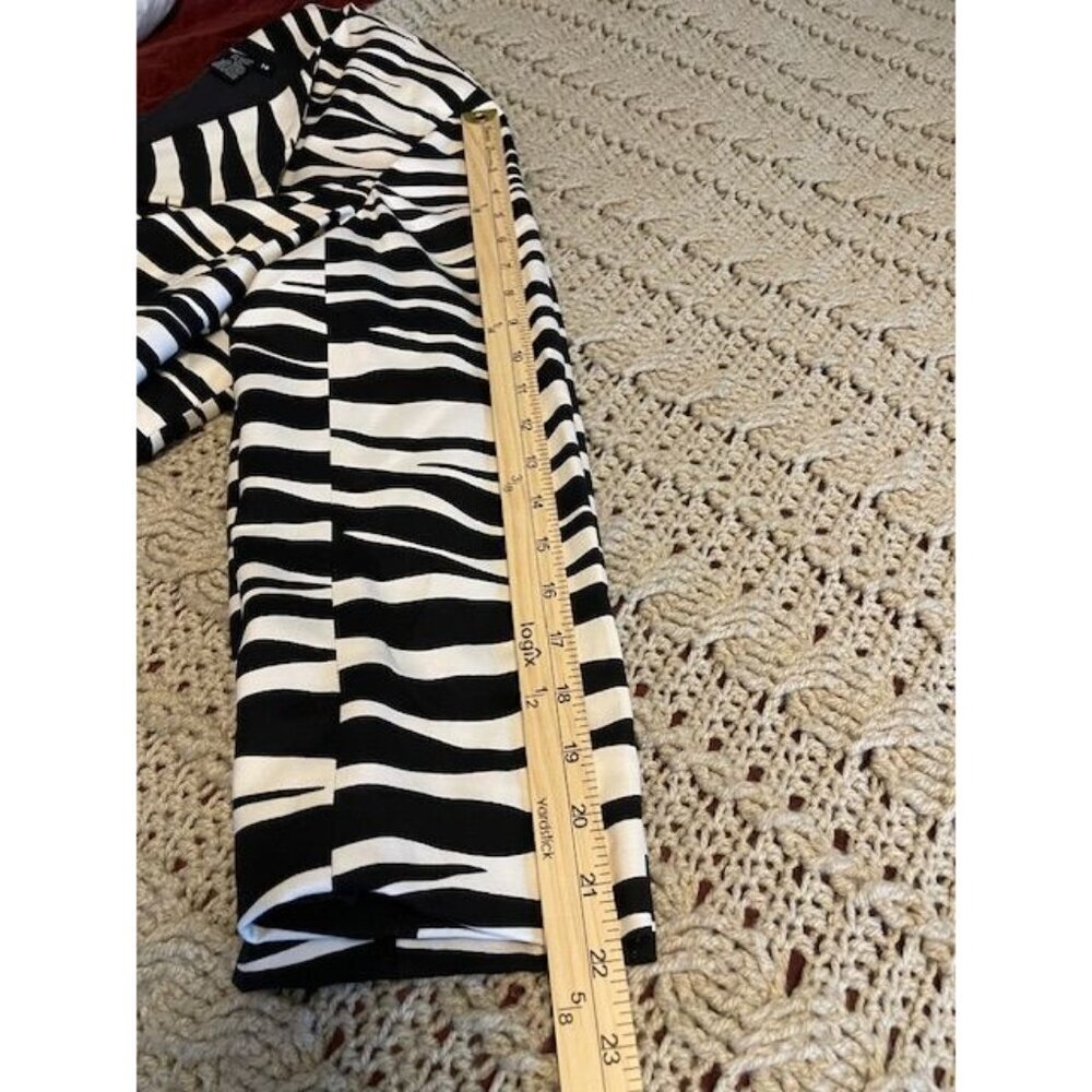 Dana Buchman Vintage Cropped Blazer Jacket Women's Size 14 Silk Blend Zebra Prin - Picture 15 of 16